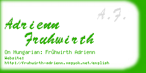 adrienn fruhwirth business card