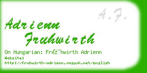 adrienn fruhwirth business card
